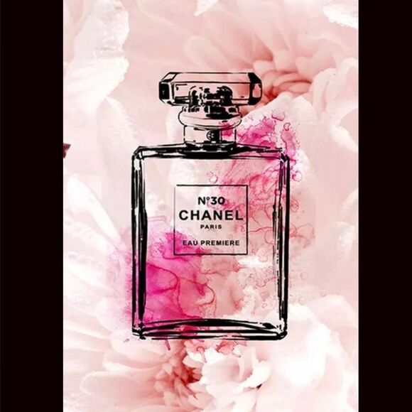 luxury home decor~ Coco Chanel # 5 perfume stilettos lipstick Wall Art CHOOSE 3 - Picture 10 of 13